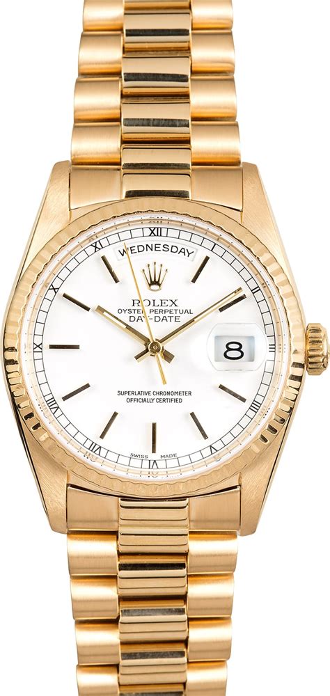 18ct yellow gold day date rolex|rolex day date reference numbers.